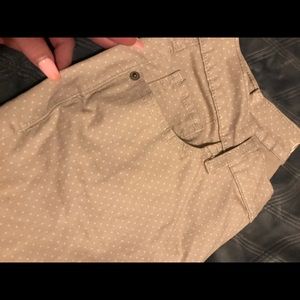 Women’s Tan Polka Dot Dress Pants